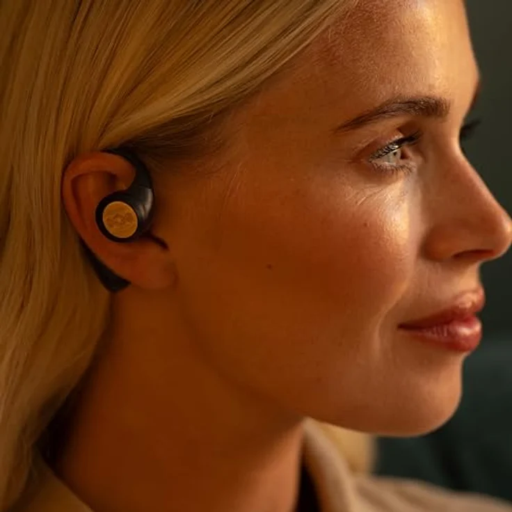 House of Marley Liberate Open Ear, Drahtlose Ohrbügel-Kopfhörer mit Open-Ear-Technologie, Schwarz, 20 Stunden Akkulaufzeit, Bluetooth 5.3 – Bild 2
