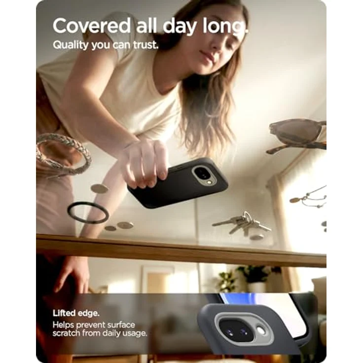 Spigen Nano Pop MagFit für Google Pixel 10a, Zweifarbiges Design, Stylisch Dünn und Staubfrei, Kompatibel mit MagSafe - Black Sesame – Bild 5