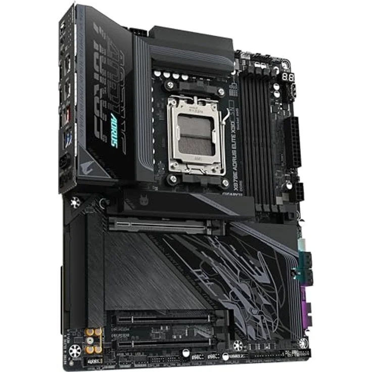 Gigabyte X870E Aorus Elite X AM5, ATX Mainboard mit 4x DDR5, 4x SATA, 4x M.2, Wi-Fi 7, Schwarz – Bild 3
