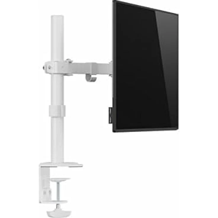 Equip 650166 17"-32" Gelenk-Monitor-Tischhalterung, weiß, Montagemöglichkeit: Klemme (10–85 mm) / Tülle (10–40 mm), Max. Tragkraft: 9Kg, Max. VESA: 100x100, Bildschirmdrehung: 360° – Bild 3