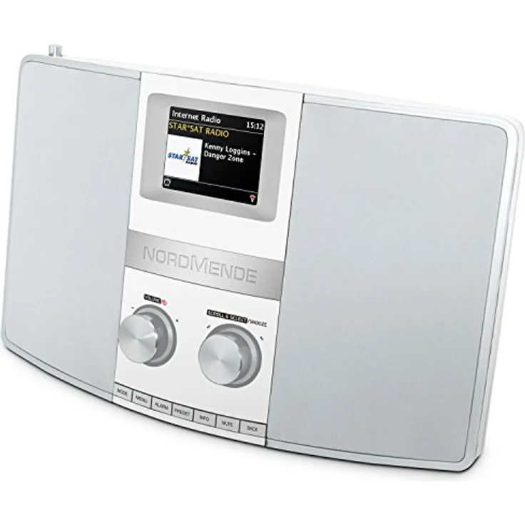 Nordmende Transita 400 Internetradio (DAB+ Radio, UKW, W-LAN, Spotify Connect, Bluetooth, NFC, Farbdisplay, Wecker, Kopfhöreranschluss, AUX-In) weiß-silber – Bild 4