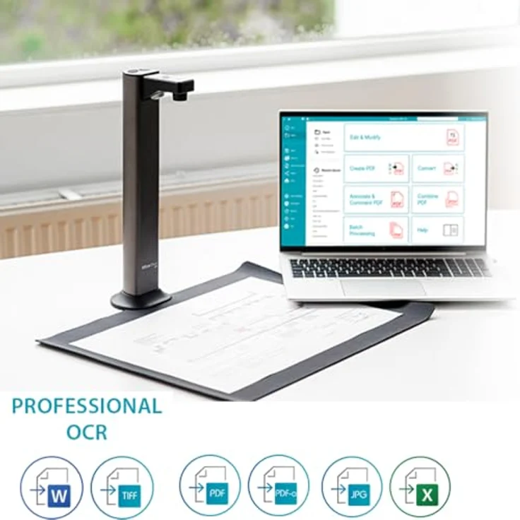 Iris IRIScan Desk 7 Pro A3, Dokumentenscanner mit 18-MP-Sensor und automatischer Seitenerkennung für Win/Mac (USB) – Bild 6