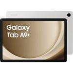 Samsung Galaxy Tab A9+ Wi-Fi Android-Tablet, 64 GB Speicherplatz, Großes Display, 3D-Sound, Simlockfrei ohne Vertrag, Silver