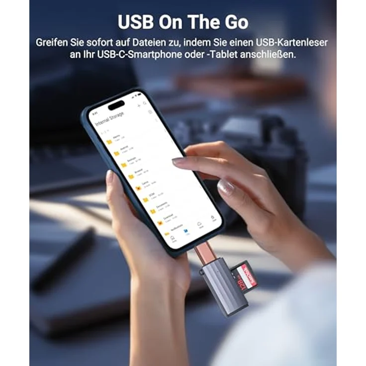 Syntech USB C auf USB Adapter (2 Stücke), Thunderbolt 5/4 to USB 3.0, kompatibel mit iPhone 16 Pro Max, iPad mini/Pro 2021, MacBook Pro 2020, Dell XPS - Roségold – Bild 5