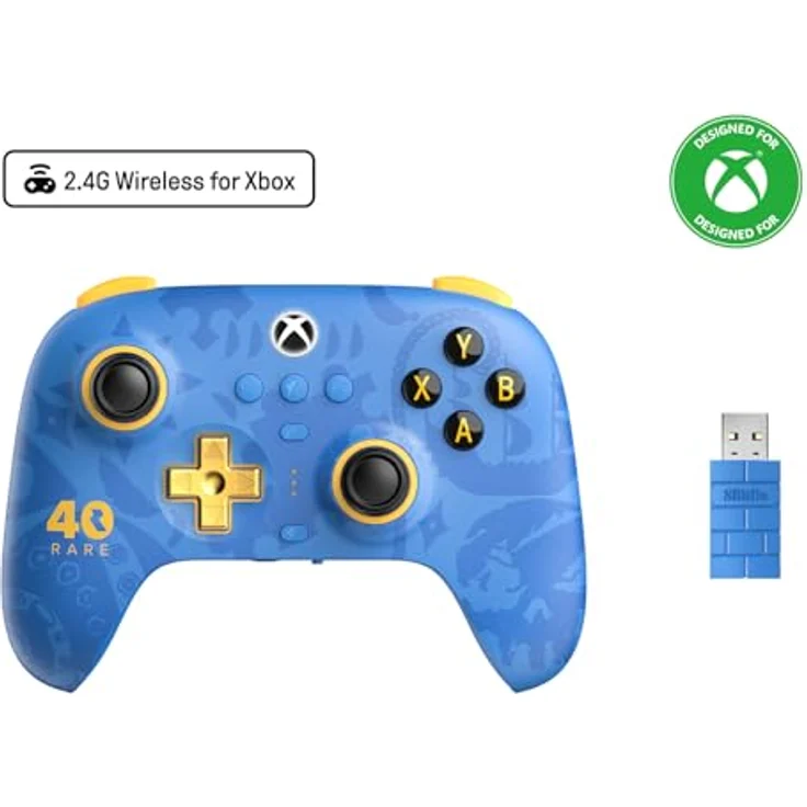 8bitdo Ultimate 3-Mode Xbox Controller RARE Edition, kabelloser Gaming Controller mit 2,4 GHz, Bluetooth, USB-Anschluss, Hall-Effekt-Trigger und 3,5-mm-Audioanschluss – Bild 2
