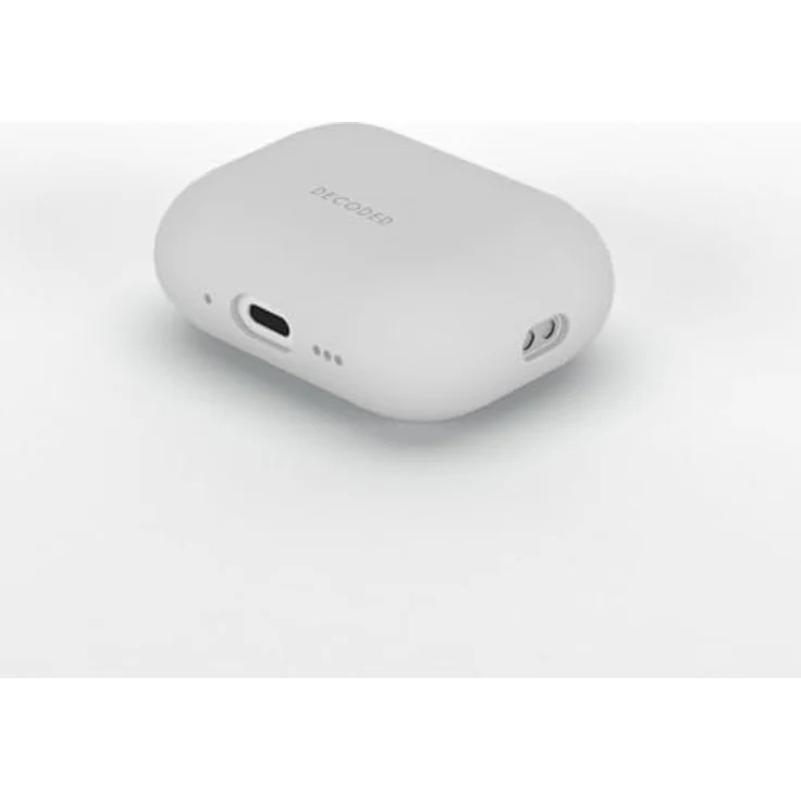 Decoded Silicone Case für Apple Airpods Pro 3, schockabsorbierende Schutzhülle aus flüssigem Silikon, grau, drahtlos ladefähig – Bild 4