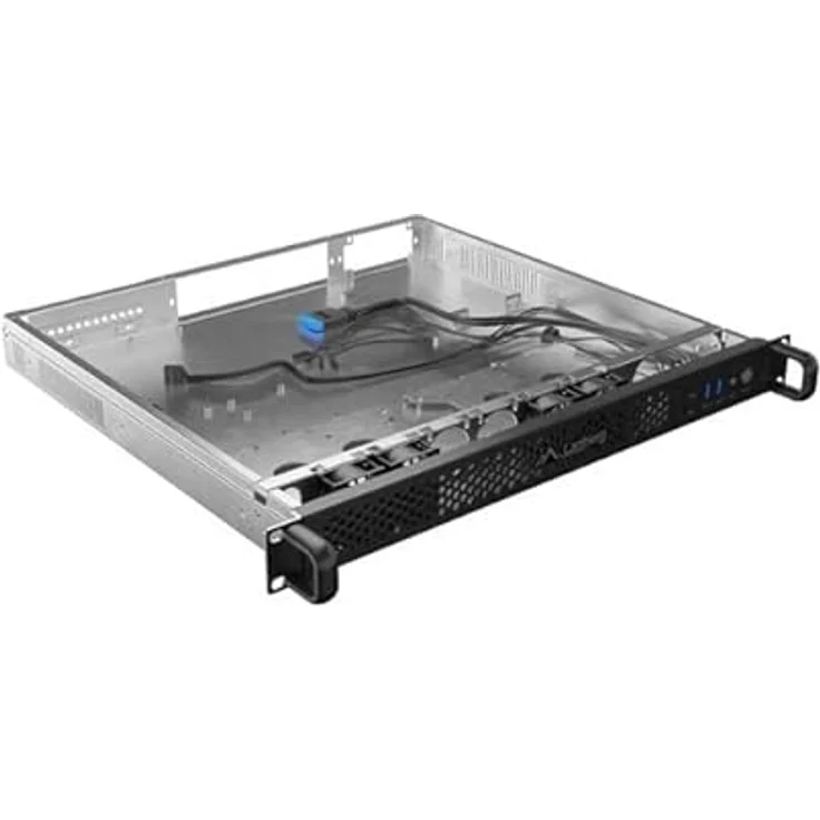 Lanberg SC01-4201-10B, 19" Rackmount Server Gehäuse für ATX/Micro-ATX/Mini-ITX mit 2 Laufwerksschächten, 4 PWM-Lüftern und 1,0 mm dickem Stahlgehäuse – Bild 2