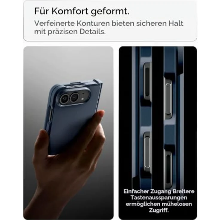 Spigen Tough Armor Pro MagSafe, Handy-Schutzhülle für iPhone Duo, Metal Slate, Dunkelblau – Bild 5