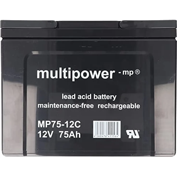 Multipower MP75-12C Akku Blei PB 12Volt 75Ah, wiederaufladbar & wartungsfrei – Bild 5