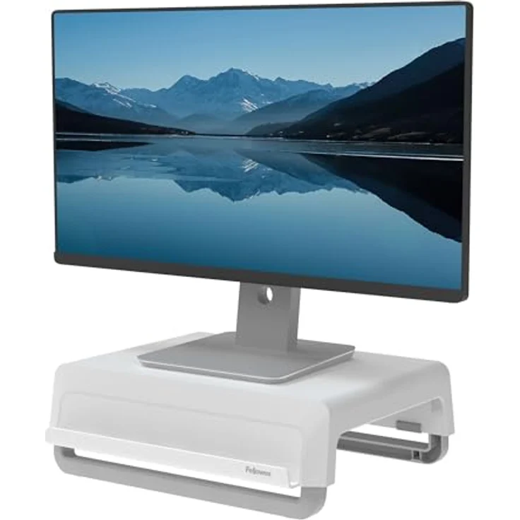 FELLOWES Breyta Monitorständer, weiß, 3 Höheneinstellungen, ideal für hybrides Arbeiten – Bild 1