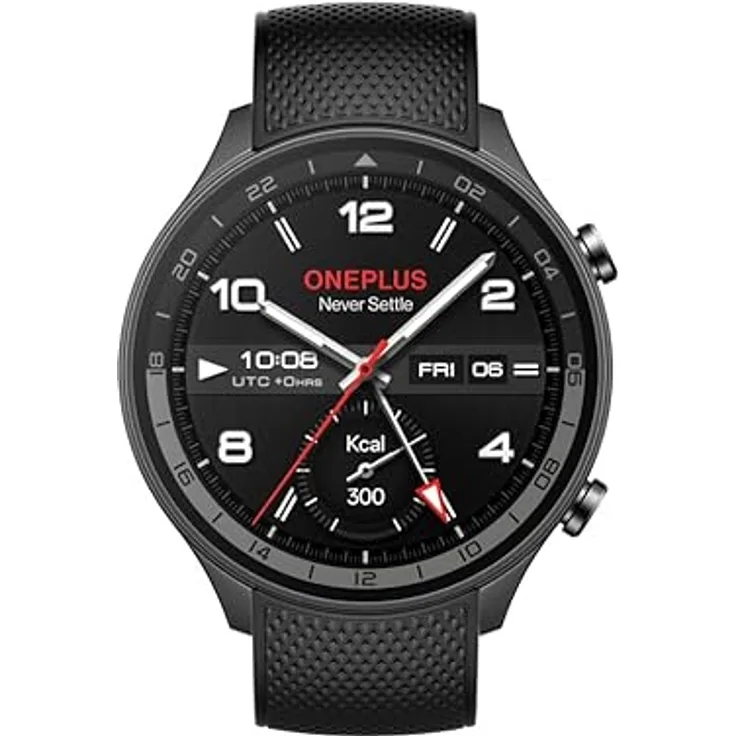 OnePlus Watch 2R Gunmetal Gray, Smartwatch mit Wear OS und 12 Tage Akkulaufzeit