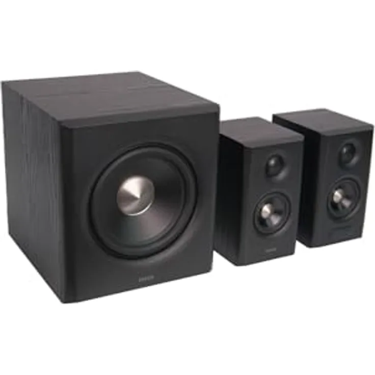Edifier S355DB 2.1 Lautsprechersystem mit 150W kabellosem Subwoofer, Hi-Res Audio, Schwarz