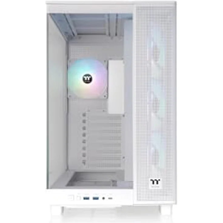 Thermaltake View 380 XL TG ARGB | Mid Tower Chassis | Snow, mit vorinstallierten 120mm ARGB Lite Lüftern – Bild 2