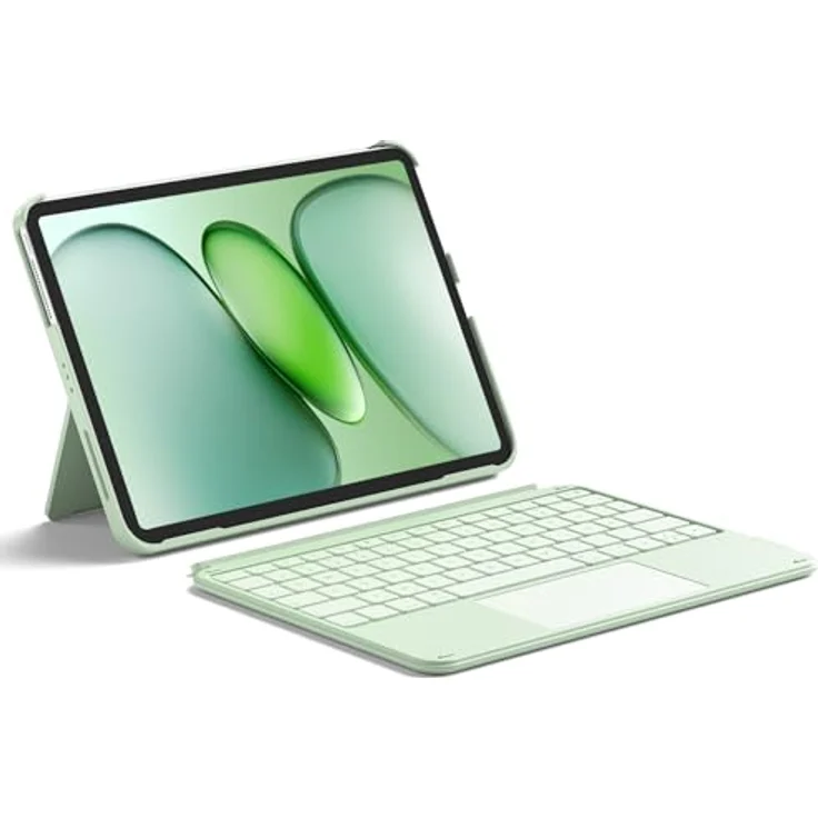 Inateck Hülle mit Tastatur, Ultraleichte Tastatur für iPad 10/11 A16 (2025), Air 11" M3/M2 (2025/2024), Pro 11 1-4, Abnehmbar mit Touchpad, QWERTZ, AceTouch KB04122 – Bild 1
