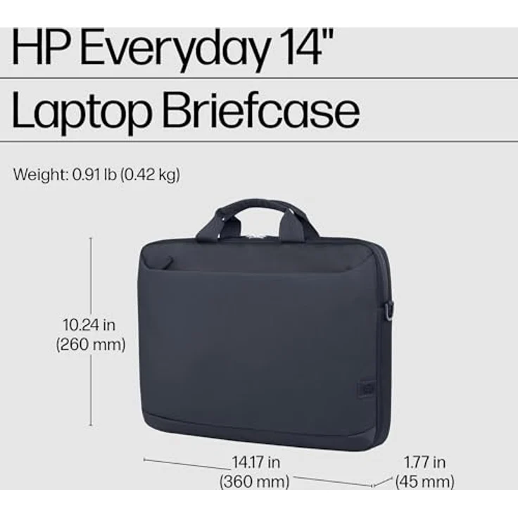 HP Notebook Tasche Everyday, 14 Zoll, grau, aus recycelten Materialien, strapazierfähig und geräumig – Bild 6