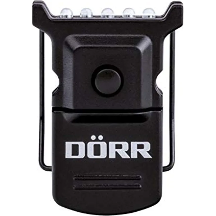 DÖRR CL-5 z klipsem LED Cap-Light, batteriebetrieben mit 10lm, Schwarz