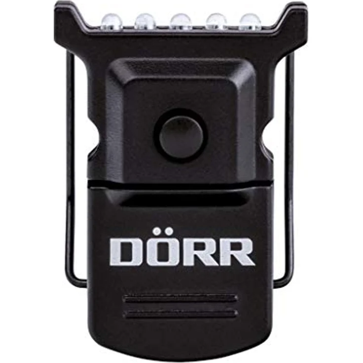 DÖRR CL-5 z klipsem LED Cap-Light, batteriebetrieben mit 10lm, Schwarz – Bild 1