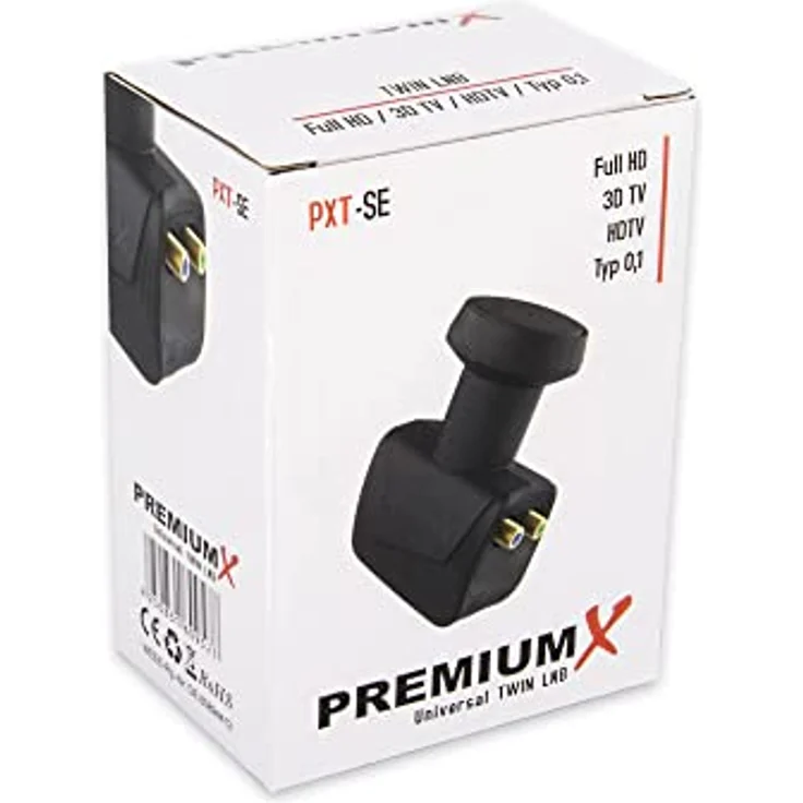 Premium X Twin LNB schwarz SAT Direktanschluss 2 Teilnehmer Satellit TV Signalumsetzer DVB-S2 HD 4K inkl. 4X F-Stecker – Bild 5