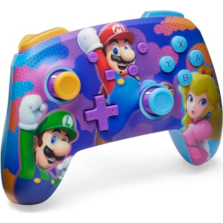 PowerA Verbesserter Kabelloser Controller für Nintendo Switch - Mario, Color Splash Heroes, Bluetooth-Controller, Aufladbar, Offiziell Lizenziert – Bild 2