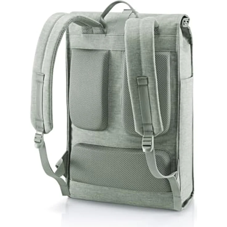 reisenthel urban rolltop backpack twist sage, geräumiger Rucksack aus recyceltem wasserabweisendem Polyester, mit Laptopfach und ergonomischem Rücken, 16L Volumen – Bild 4