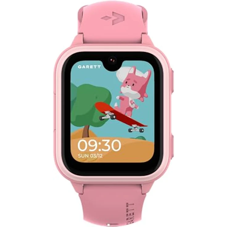 garett Smartwatch Kinder Vibe Rosa - 1,78″ AMOLED, 4G LTE, GPS, Videoanruf, SOS, Face Unlock, 8 GB Speicher – Bild 3
