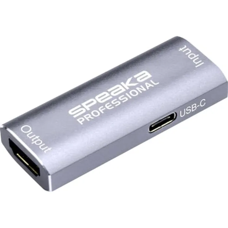 SpeaKa Professional SP-HDMIR-200 HDMI® Repeater, 25 m Reichweite, unterstützt bis zu 2160p Videoauflösung, Signalregenerierung für lange Distanzen