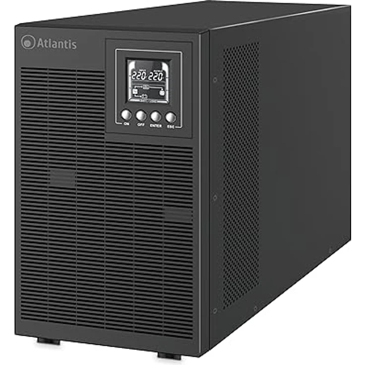 Atlantis A03-OP3002XLN, USV mit 3000 VA, 2100 W, Online-Doppelwandler, reine Sinuswelle, Tower-Ausführung, 4 IEC-Steckdosen, USB, RS232, 12 V – 9 Ah, extrem leise mit 31,3 dBA – Bild 14