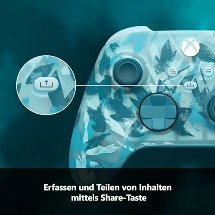 MICROSOFT Xbox Ice Breaker Special Edition Wireless Controller, Blau/Mehrfarbig, für Series, Android, MAC, PC, Series S, X mit strukturierten Triggern und gummierten Griffe – Bild 6