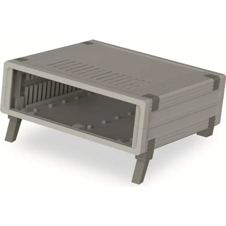 Bopla Tisch-Gehäuse UM 52011 L-50, ABS Kunststoff Hellgrau Achatgrau, 223 x 72 x 199 mm, IP30 – Bild 1