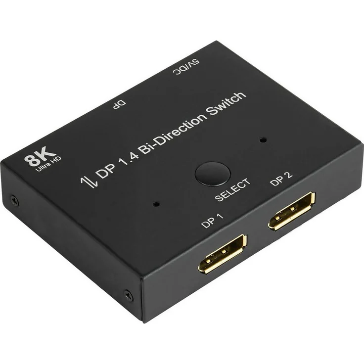 GOOD CONNECTIONS Netzwerk-Switch, bidirektional, DisplayPort 1.4, 8K/UHD-2 Unterstützung, kompaktes Metallgehäuse