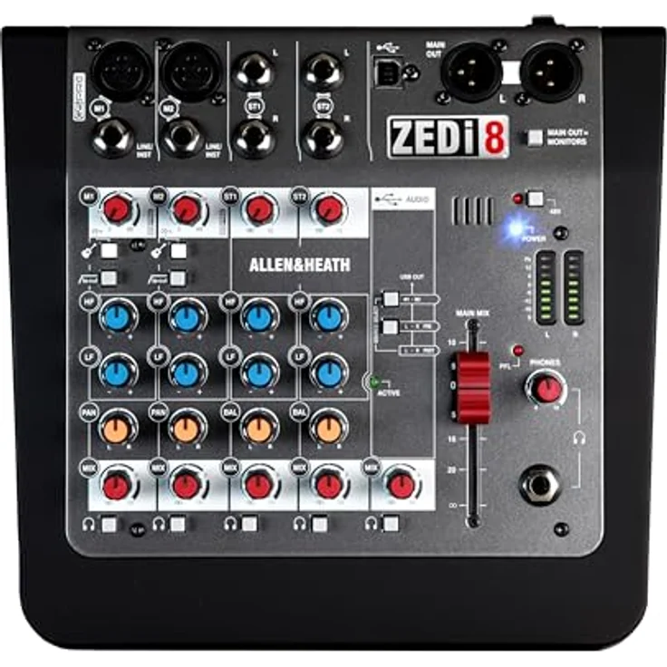 Allen & Heath ZEDi8, Analog Mixer mit 2 Mic/Line, 2 Stereo und 2 DI-Eingängen – Bild 1