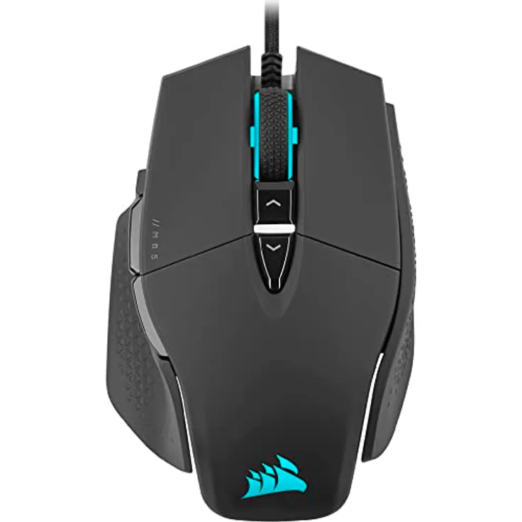 Corsair M65 RGB ULTRA Anpassbare FPS Gaming-Maus - Optischer CORSAIR MARKSMAN-Sensor mit 26.000 DPI, Optische Schalter, AXON Hyper-Processing-Technologie, Sensor-Fusion-Steuerung - Schwarz
