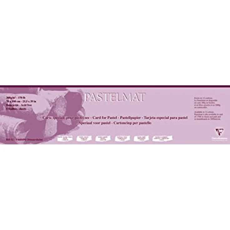 Clairefontaine Pastelmat, Bastelpapier für trockene Techniken, 360 g/m², 5 Bogen 70x100 cm, pH-neutral, säurefrei – Bild 1