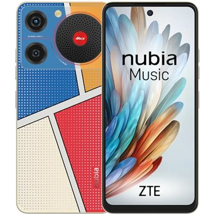 ZTE Nubia Music Pop Art Smartphone, 4+128 GB, 6,6 Zoll 90 Hz HD+, blau