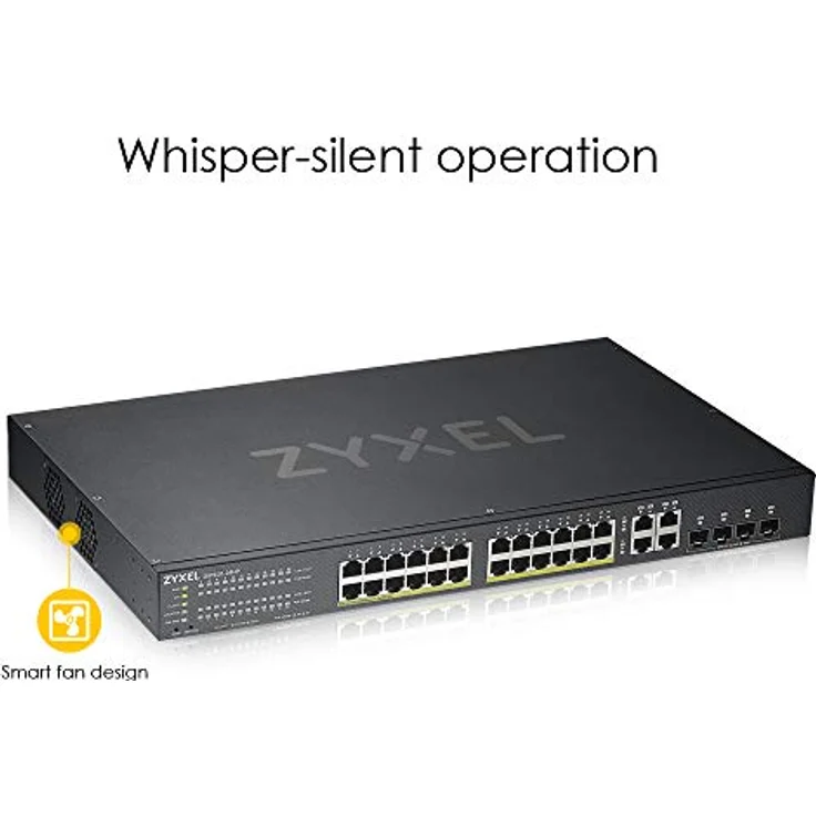 Zyxel Gigabit Ethernet Smart-Managed PoE+ Switch mit 24 Ports, einem Budget von 375 Watt und 4 Gigabit-Combo-Ports und Hybrid Cloud-Modus, Lifetime [GS1920-24HPv2] – Bild 3