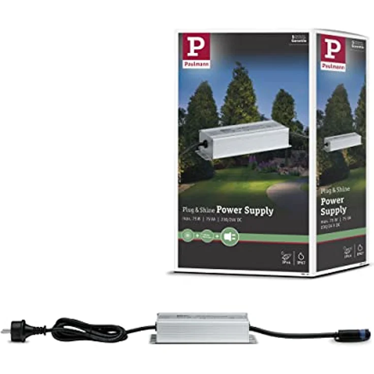 Paulmann 988.49 Outdoor Plug & Shine Power Supply IP44 230/24V DC 75W 98849 Trafo Transformator Aussenleuchten – Bild 1