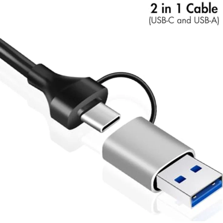 LogiLink USB3.2 Hub UA0440, 4-Port Konverter mit Gigabit Ethernet und Aluminiumgehäuse, silber – Bild 6