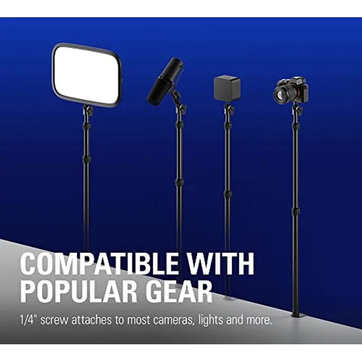 Elgato Master Mount L - Tischklemme mit ausfahrbarer Stange auf bis zu 125 cm, ¼-Zoll-Gewinde, Belichtung, Kameras und Mikrofone befestigen, perfekt für Streaming, Videokonferenzen und Studios – Bild 3
