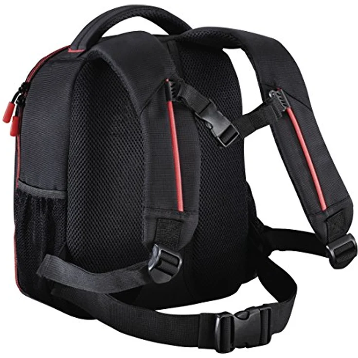 'Hama Miami Rucksack schwarz, rot ? Bezug (Rucksack, Universal, schwarz, rot, Polyester, staubgeschützt, spritzwassergeschützte, 25,6 cm (10.1)) – Bild 4