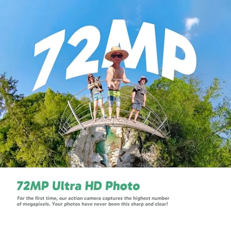 AKASO 360°-Action-Kamera mit 48MP Sensor, 5.7K Video, 72MP Foto, 2,3 Zoll Touchscreen und AI-Tracking – Bild 3