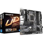 Gigabyte MB GBT Intel 1700 Q670M D3H (LGA 1700, Intel Q670, mATX) Mainboard, PCIe 4.0, USB3.1, schwarz