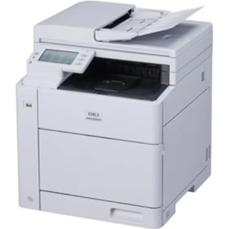 OKI MC554dn, 4 in 1 Farblaser-Multifunktionsdrucker, Duplex-Druck, 10,9 cm Farb-Touchscreen, grau – Bild 1