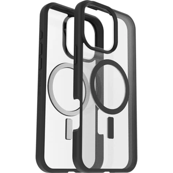 OtterBox React MagSafe iPhone 16 Pro Max Hülle, Black Crystal - Clear/Black, US Military MIL Standard, Ultradünn, Falltest nach Militärstandard, Hartschale mit weichem Griffrand – Bild 5