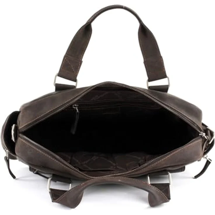 Greenland Nature Westcoast Aktentasche, 43 cm, 100% Leder, dunkelbraun – Bild 6