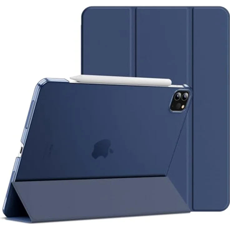 JETech Hülle für iPad Pro 11 Zoll 2022/2021/2020/2018, Unterstützung Pencil-Aufladung, intelligente Schlaf-/Wachfunktion, Tief Navy – Bild 1