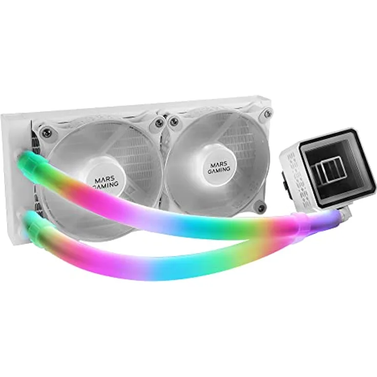 Mars Gaming MCA-WT, ARGB Futteral für Flüssigkeitskühlrohre, 30 Anpassbare Ultrahelle ARGB-LEDs, Eco-Soft-Silikon, Volle Kompatibilität, 330 mm