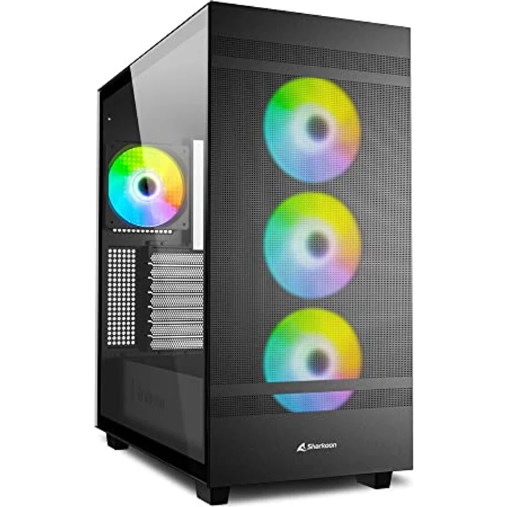 Sharkoon Rebel C50 RGB, ATX PC-Gehäuse, Schwarz – Bild 1