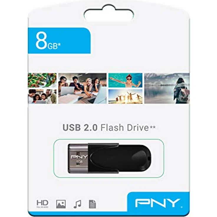 PNY Attaché 4 USB-2.0-Stick 8GB schwarz – Bild 4