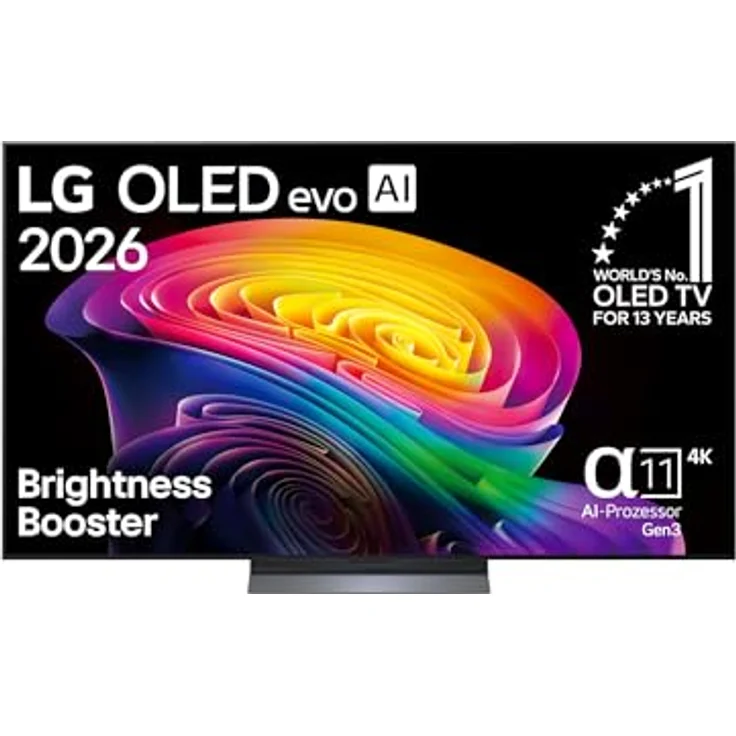 LG OLED65C6ELB, 65 Zoll 4K OLED evo AI TV mit α11 Gen3 4K AI Prozessor, 120Hz (VRR bis 165Hz), webOS 26, Dolby Vision und Dolby Atmos – Bild 1