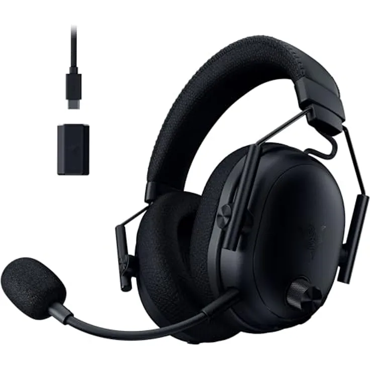 Razer BlackShark V3 Pro, Kabelloses E-Sport-Headset mit ANC, 50mm Treiber, abnehmbares Mikrofon, 2,4 GHz & Bluetooth, FPS-Profile, PC/Mac | Schwarz